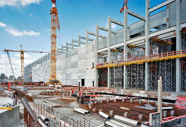 Detail of a factory under construction
